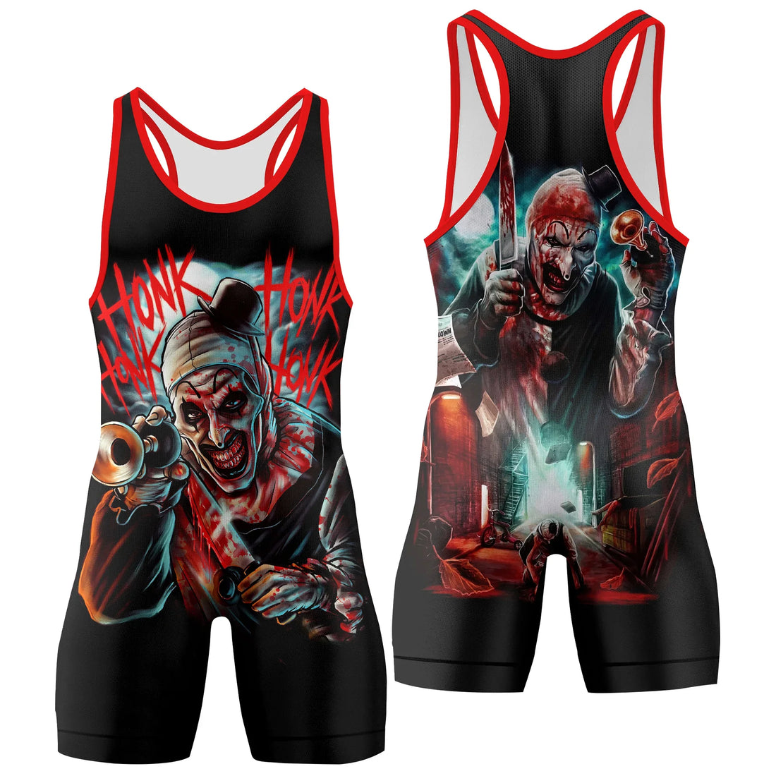 Terrifier Killer Clown Wrestling Singlet