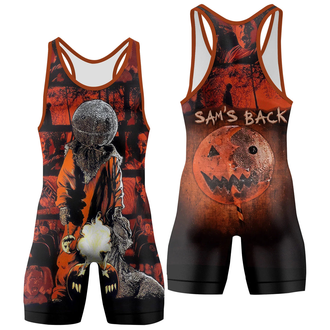 Trick 'r Treat Sam's Back Wrestling Singlet