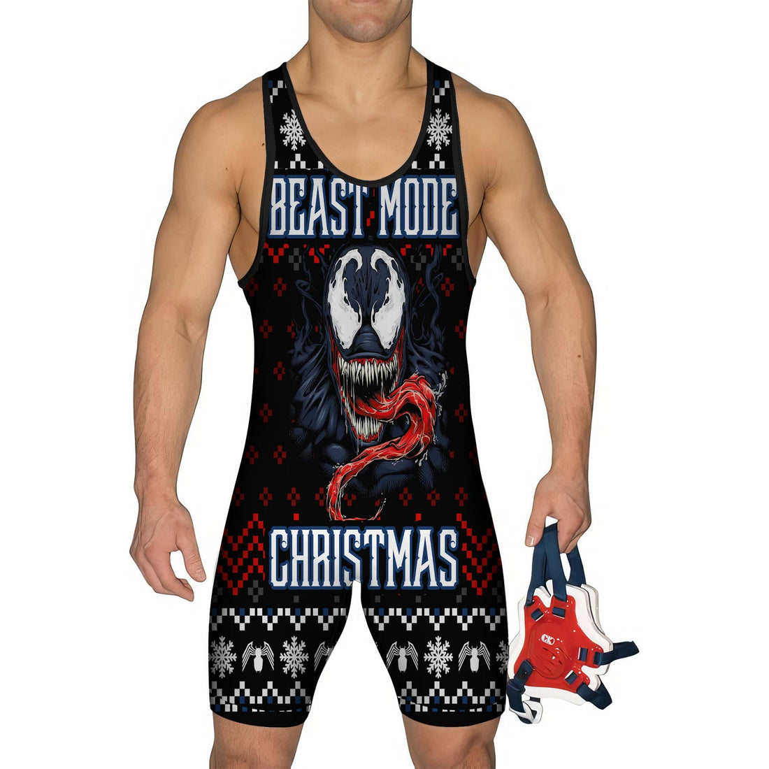 Venom Christmas Beast Mode Men's Wrestling Singlet