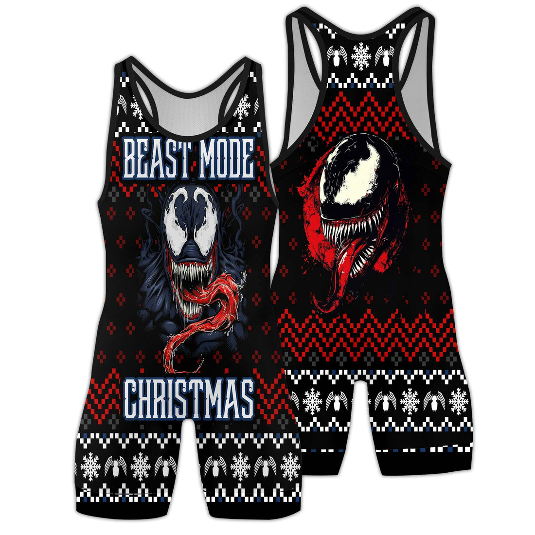 Venom Christmas Beast Mode Men's Wrestling Singlet