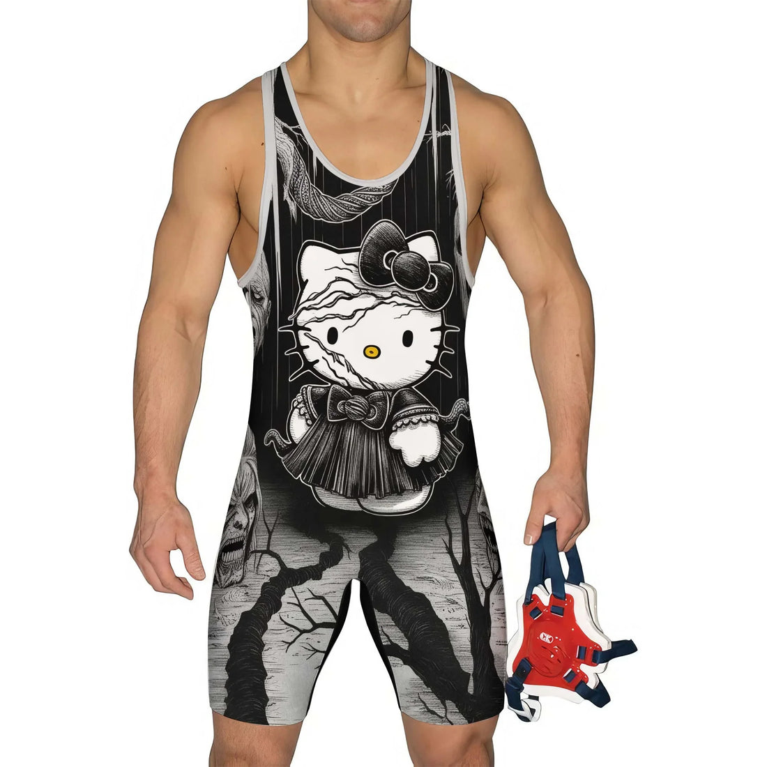 Wednesday Kitty Wrestling Singlet