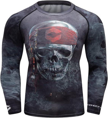 Caribbean Pirate Long Sleeve Rash Guard