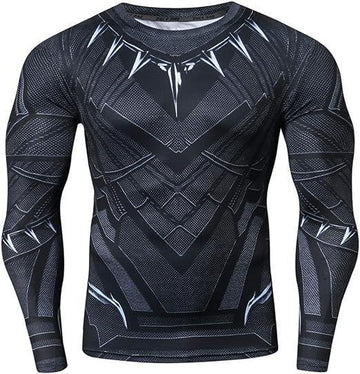 Black Panther Long Sleeve Rash Guard
