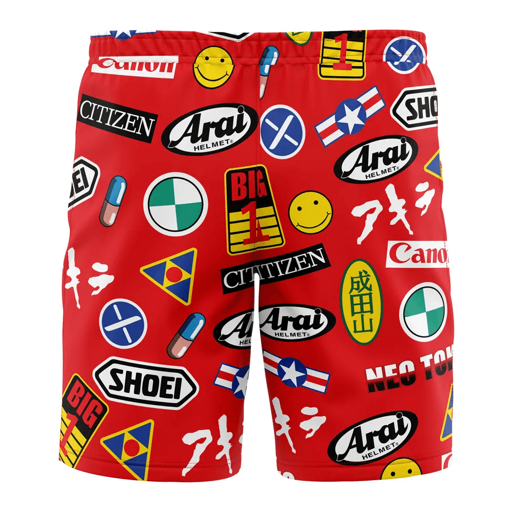 Akira Bike Decals of Kanae Swim Trunks
