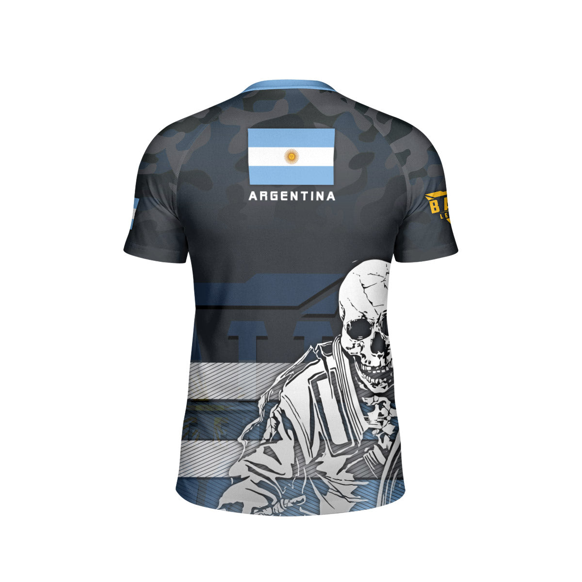 Argentina Skull Fighter Kids Rash Guard