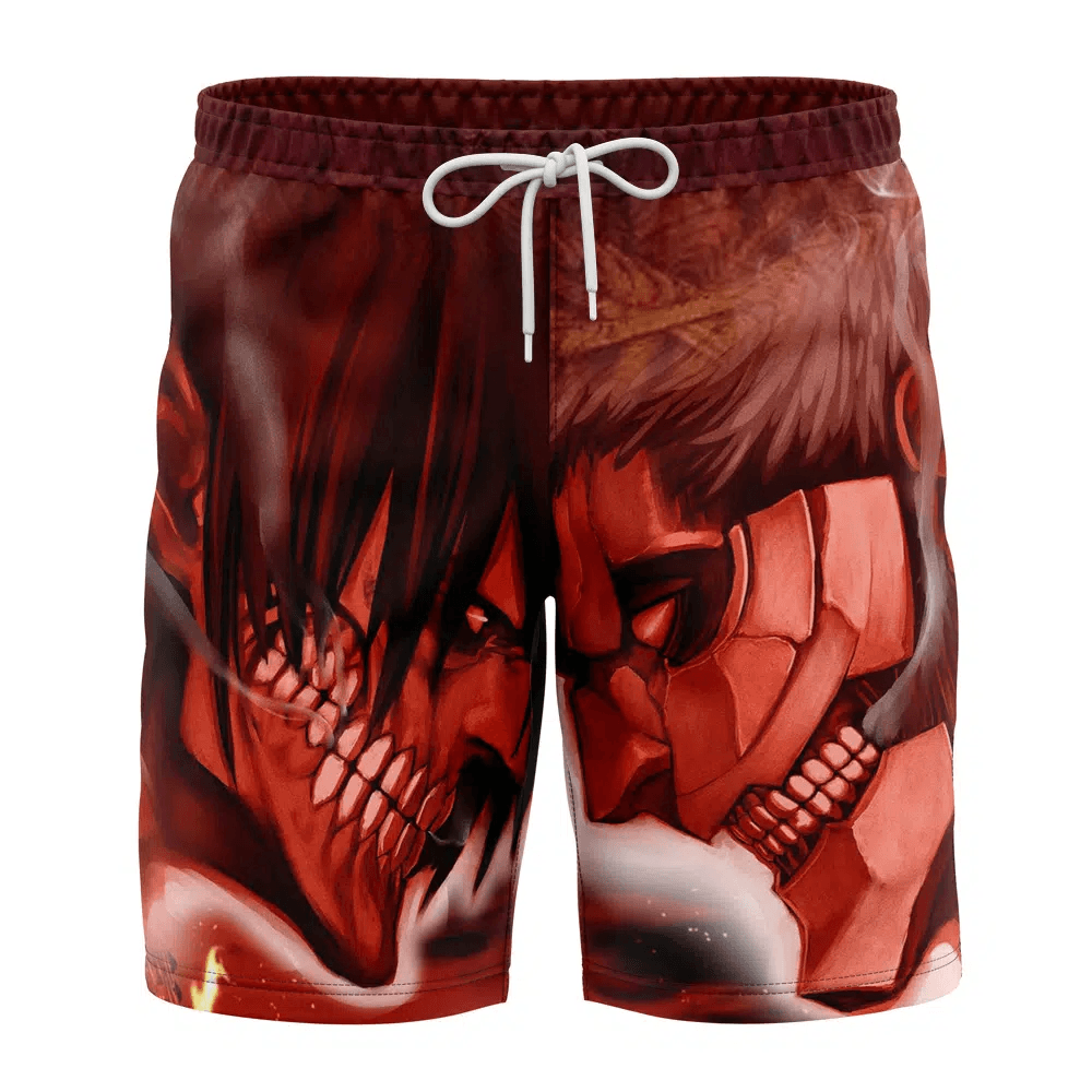Attack on Titan Eren Versus Armored Titan Swim Trunks