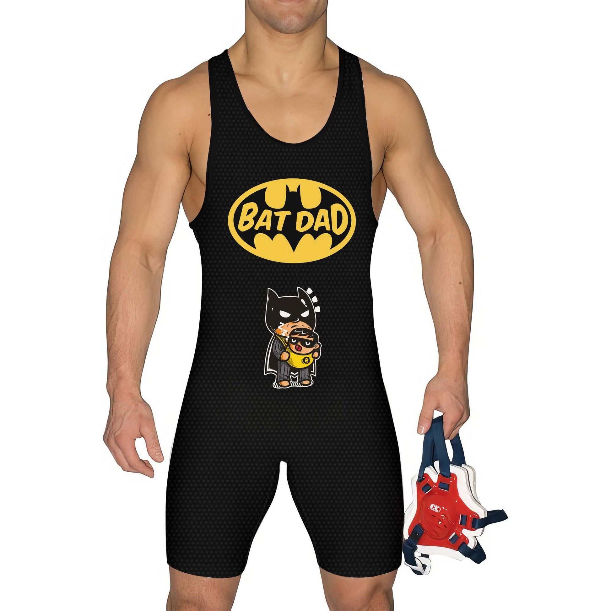 Bat Dad Wrestling Singlet