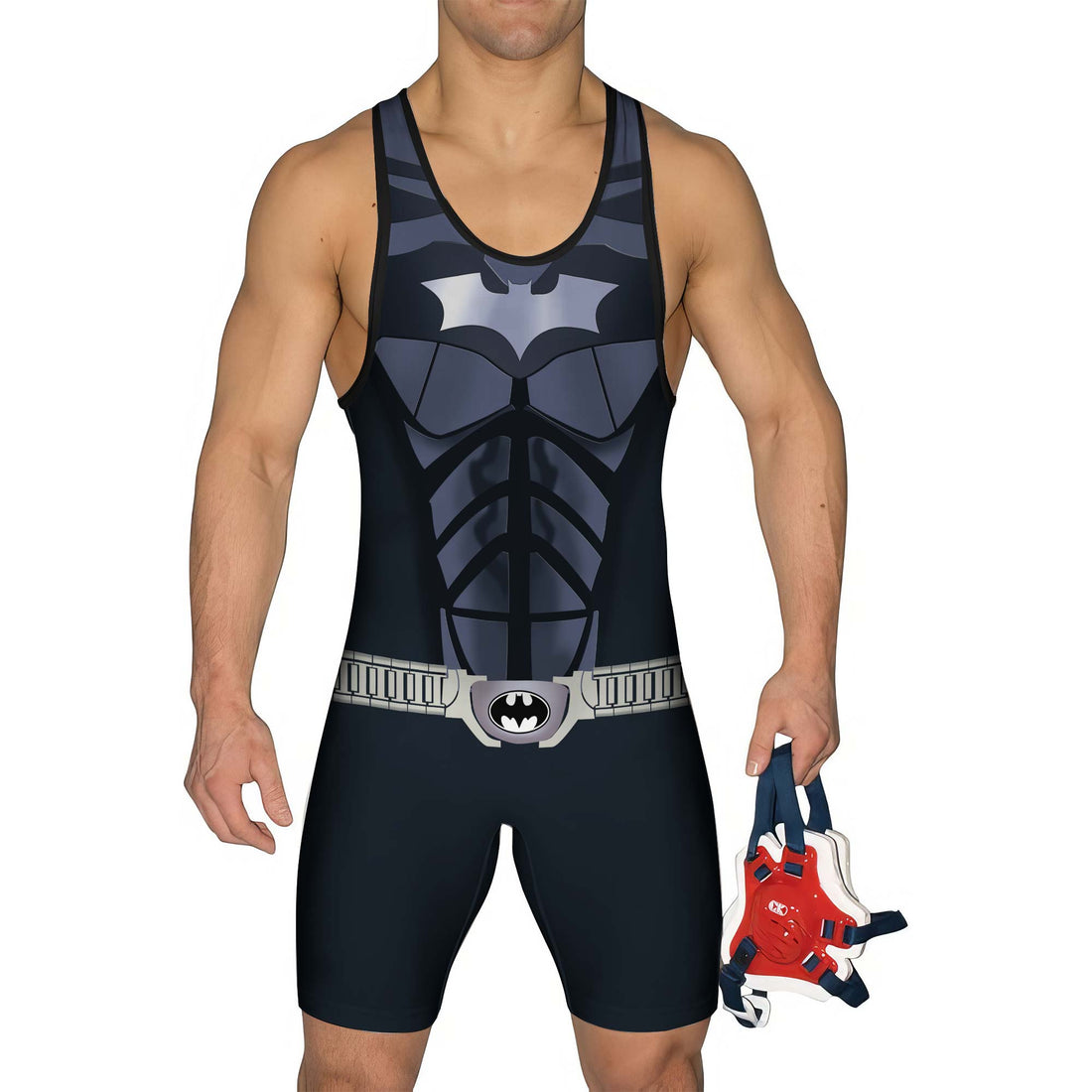 Batman Cosplay Men's Wrestling Singlet