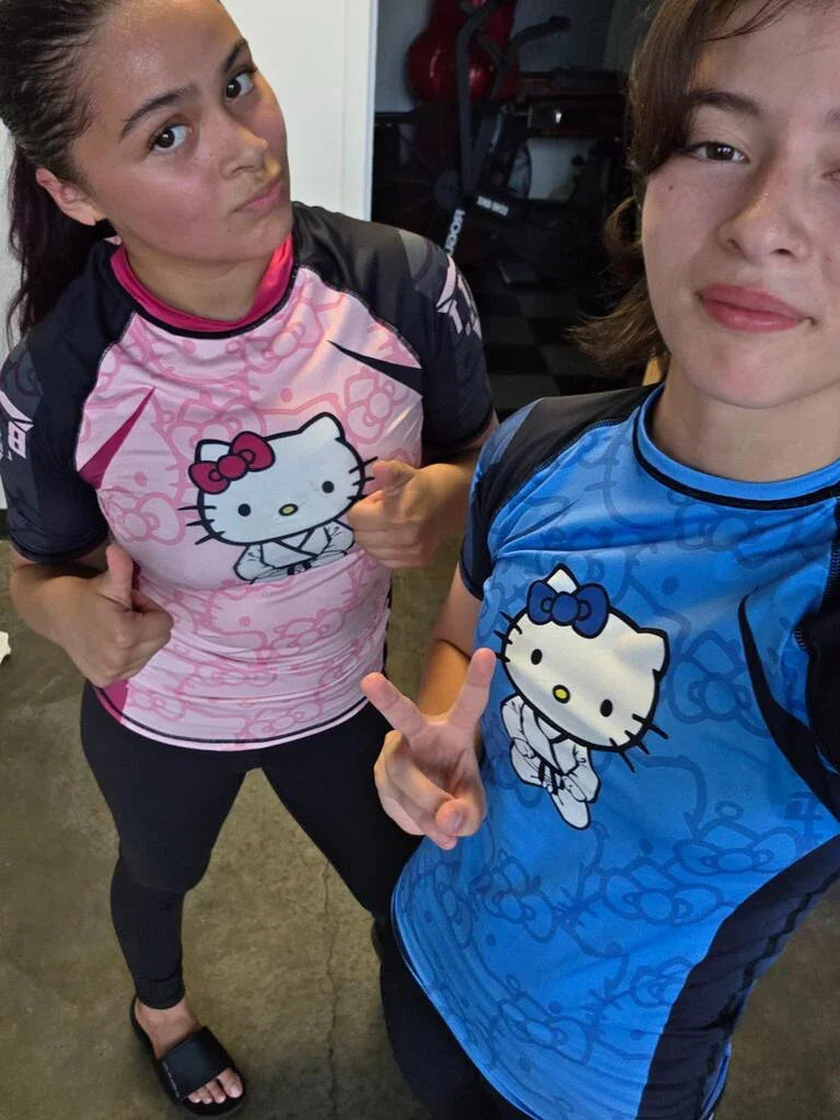 Hello Kitty Jiu Jitsu Blue Rash Guard