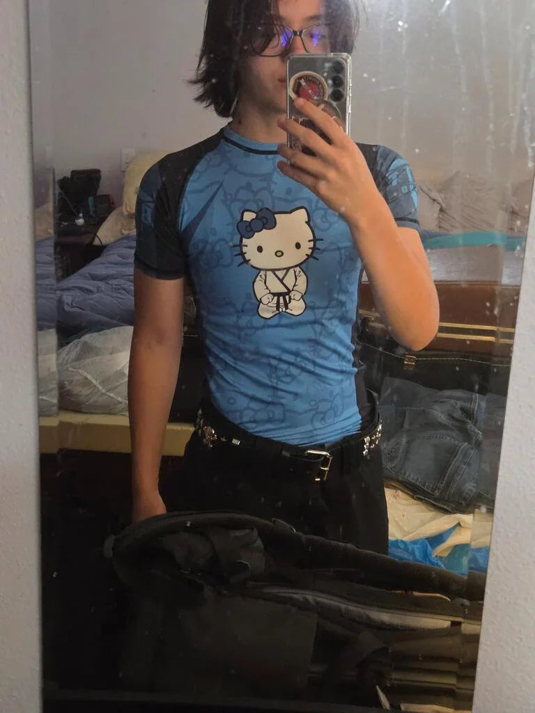 Hello Kitty Jiu Jitsu Blue Rash Guard