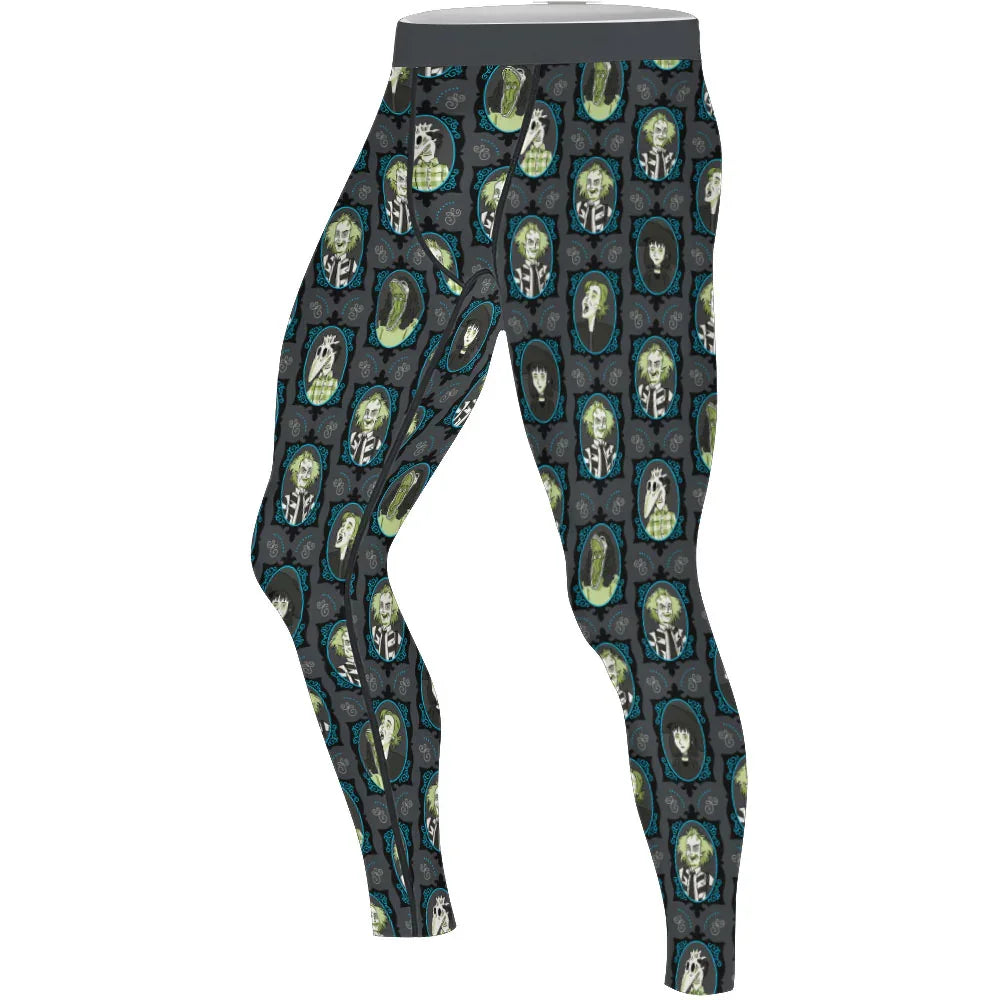 Beetlejuice Ghost Portraits Men's Compression Leggings