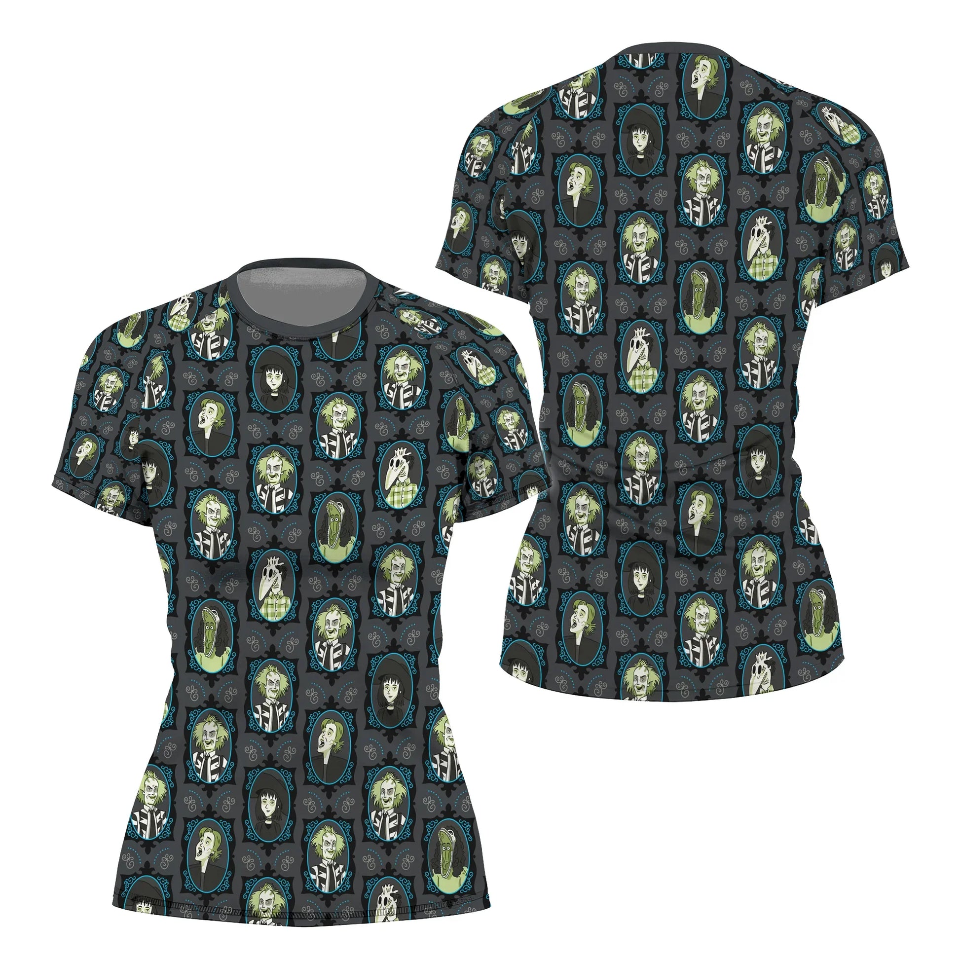 Beetlejuice Ghost Portraits Rash Guard