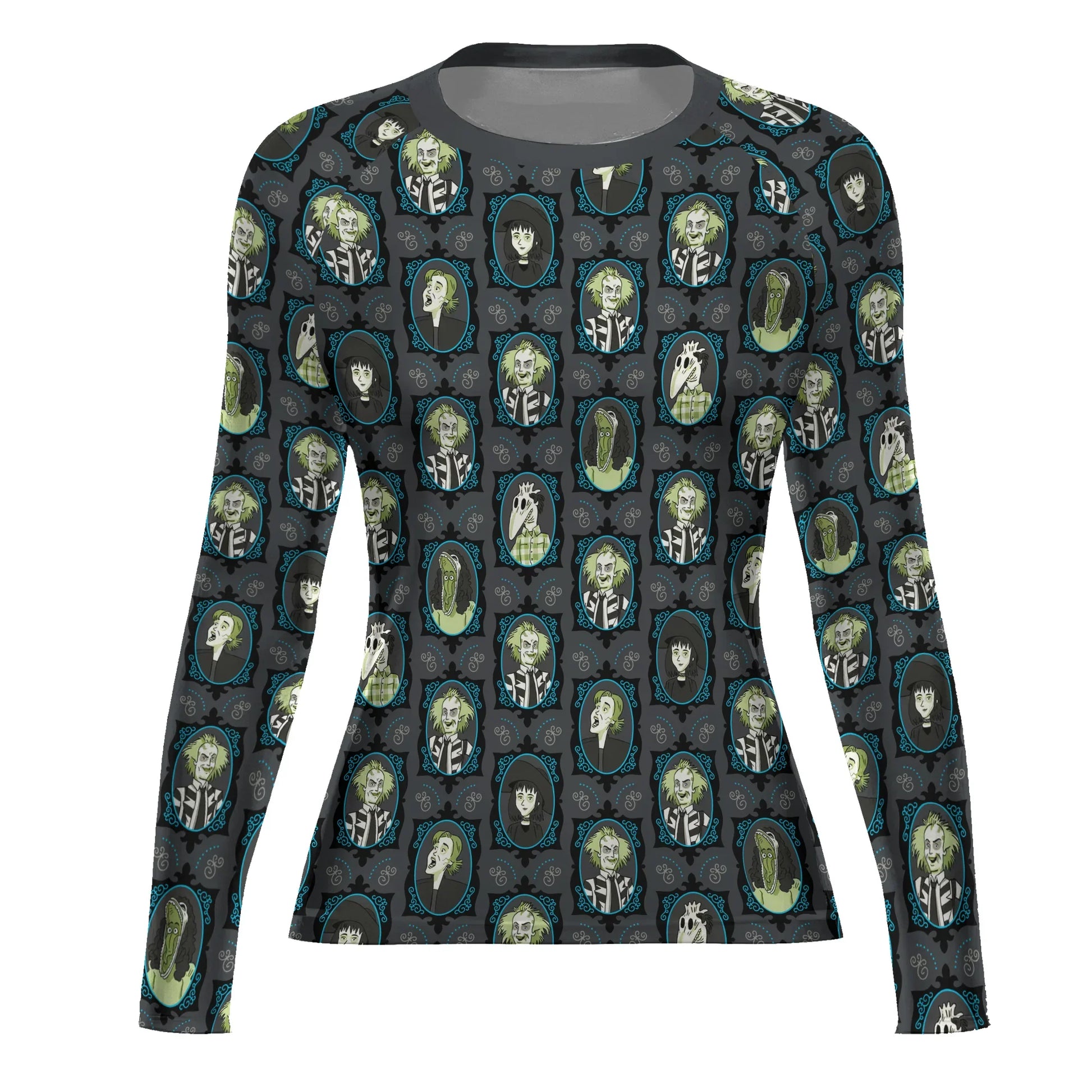 Beetlejuice Ghost Portraits Rash Guard