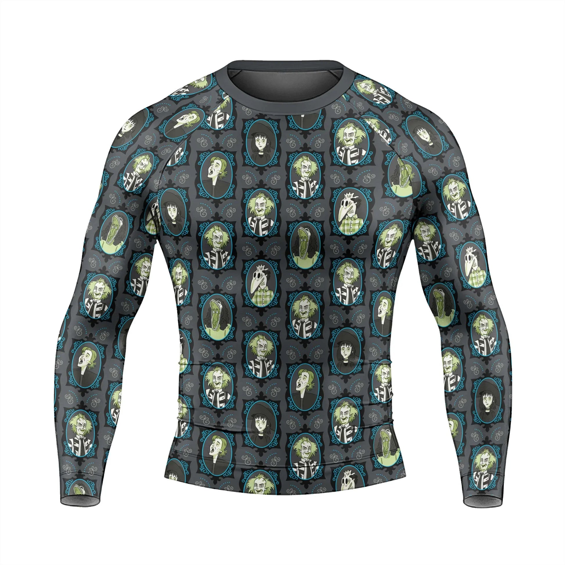 Beetlejuice Ghost Portraits Rash Guard