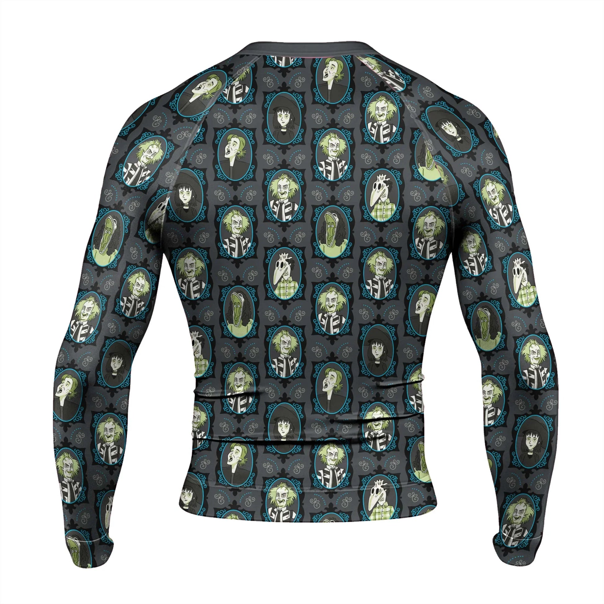 Beetlejuice Ghost Portraits Rash Guard