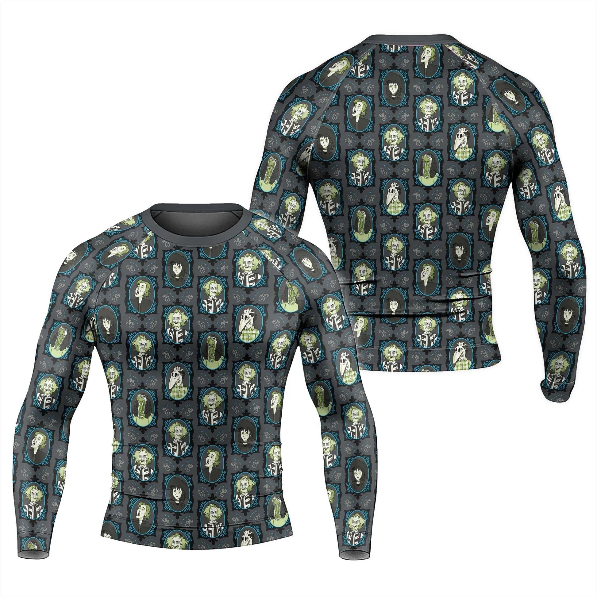 Beetlejuice Ghost Portraits Rash Guard