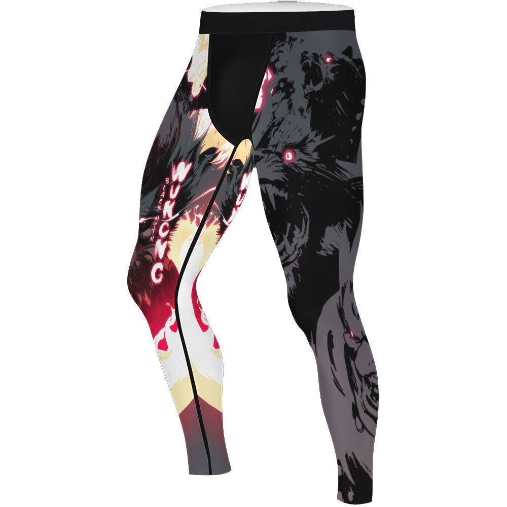 Black Myth Wukong Enemy Illusion Men's Compression Leggings