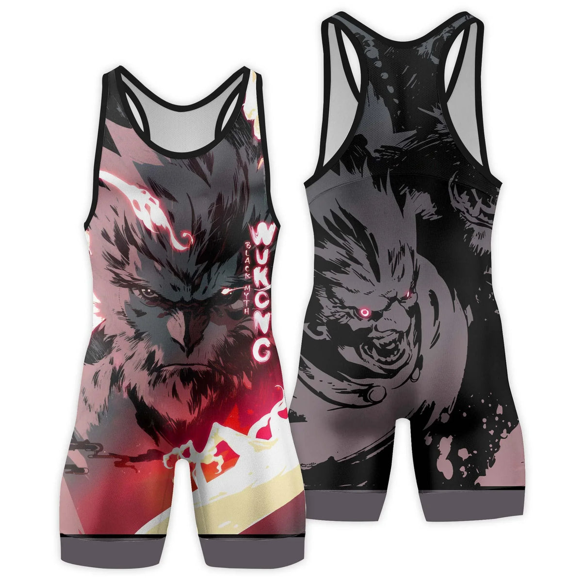 Black Myth Wukong Enemy Illusion Wrestling Singlet – Unique Design
