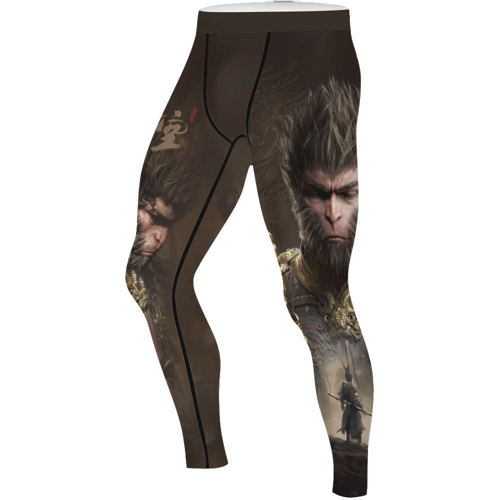 Black Myth Wukong Person of Divine Mandate Men's Compression Leggings