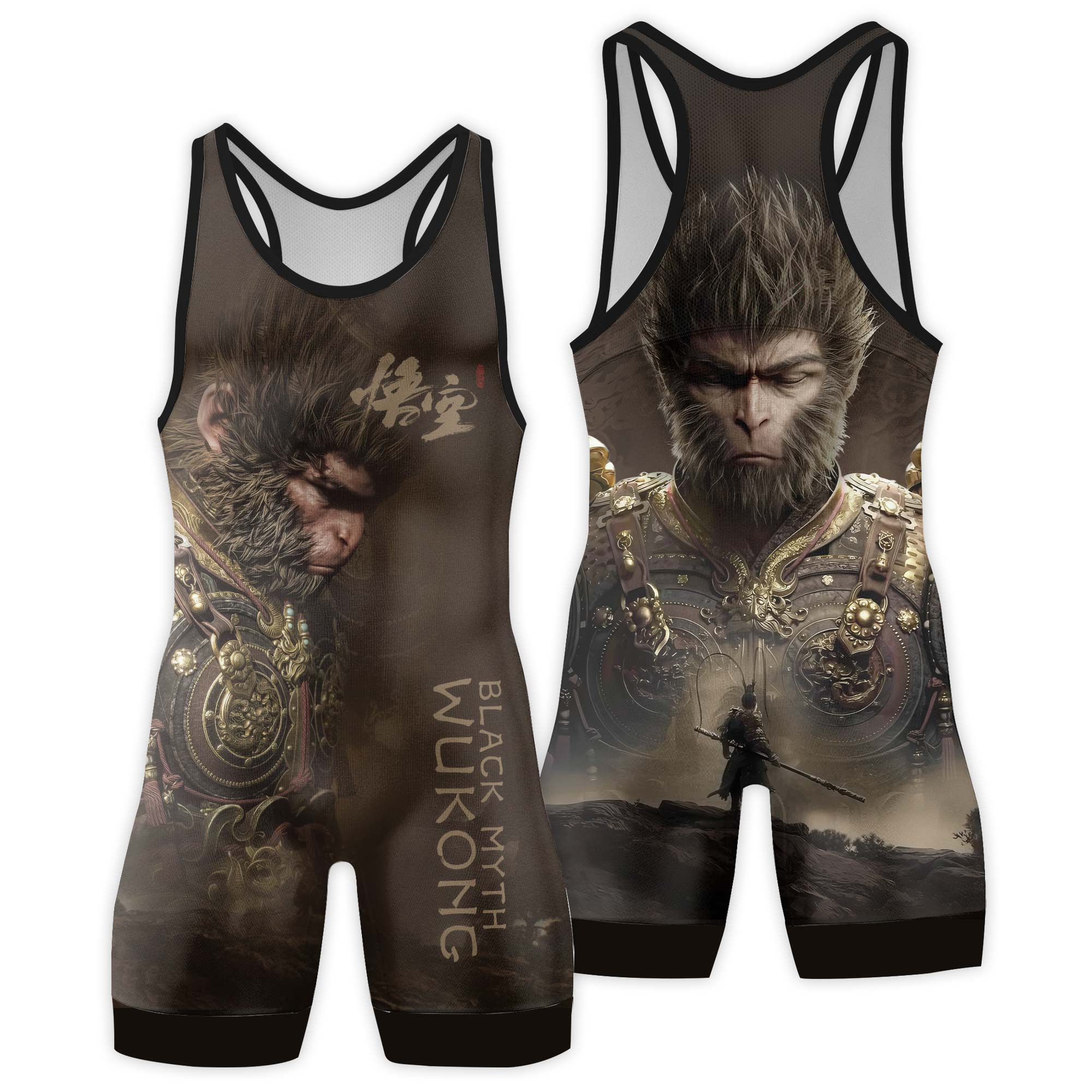 Black Myth Wukong Person of Divine Mandate Wrestling Singlets