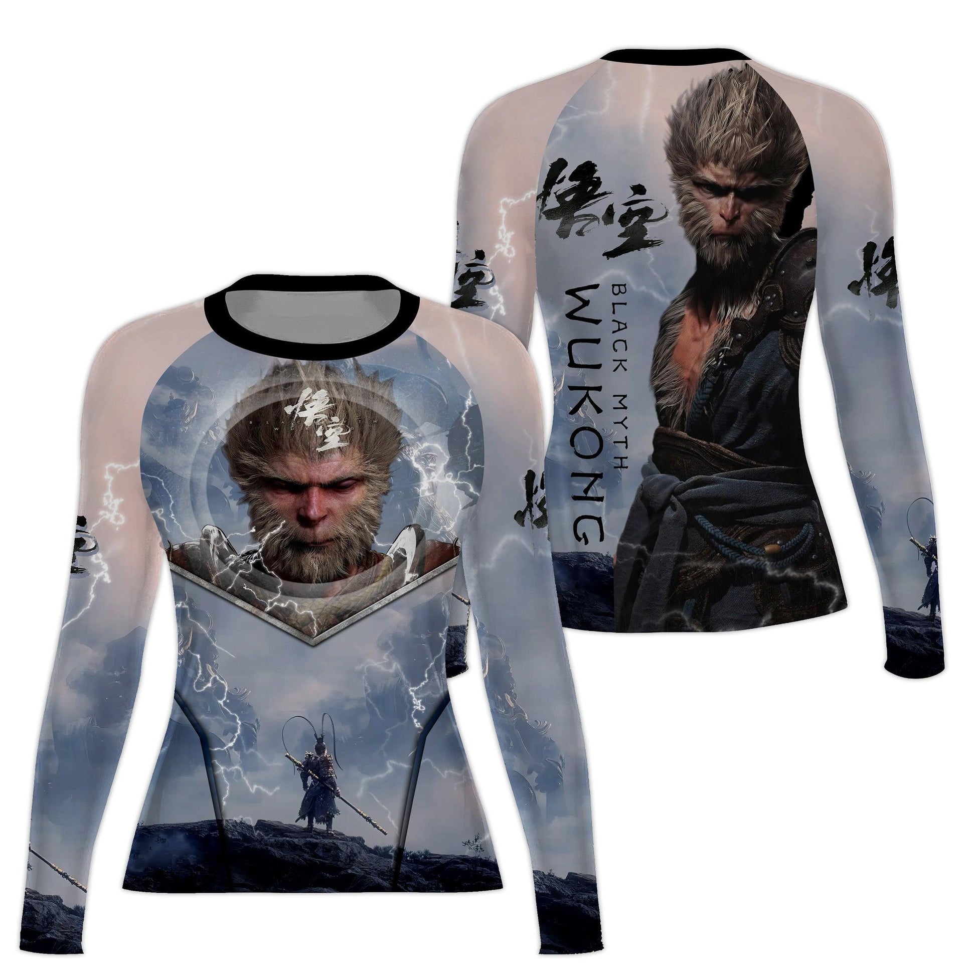 Black Myth Wukong Versus Four Heavenly Kings Rash Guard