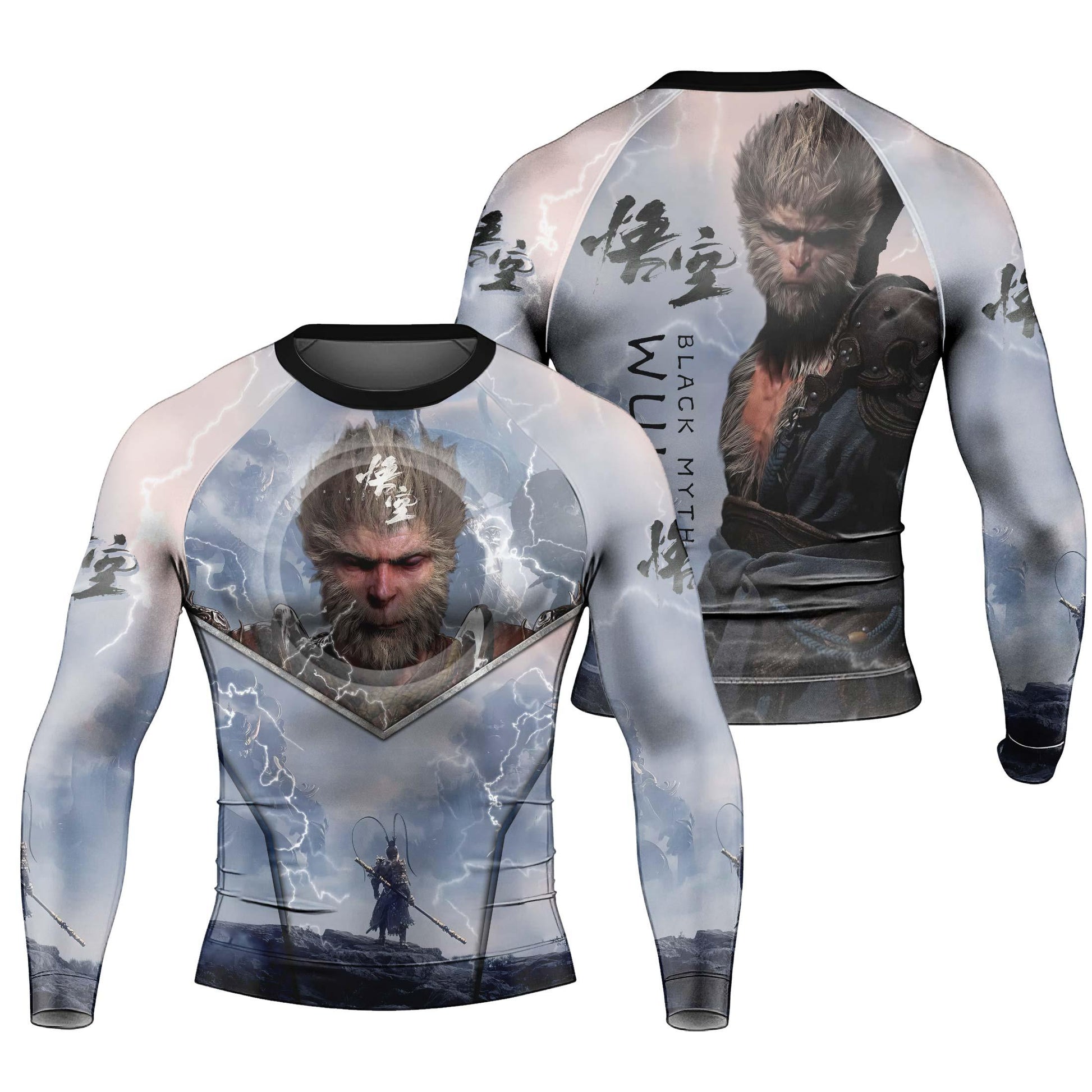 Black Myth Wukong Versus Four Heavenly Kings Rash Guard