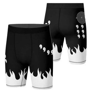 Black Sage of Six Paths Naruto Compression Shorts