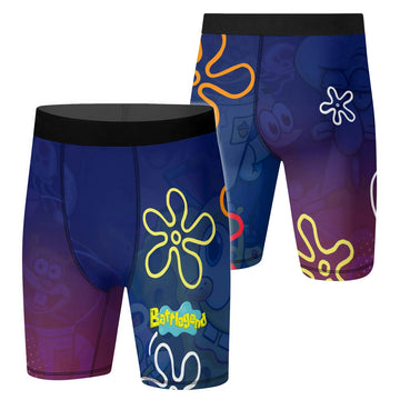 Blue Lagoon Cartoon Chaos Compression Shorts