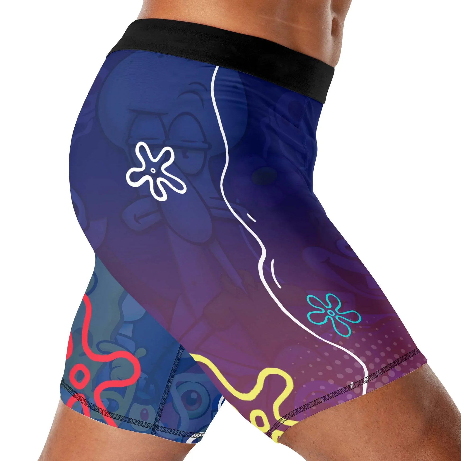 Blue Lagoon Cartoon Chaos Compression Shorts