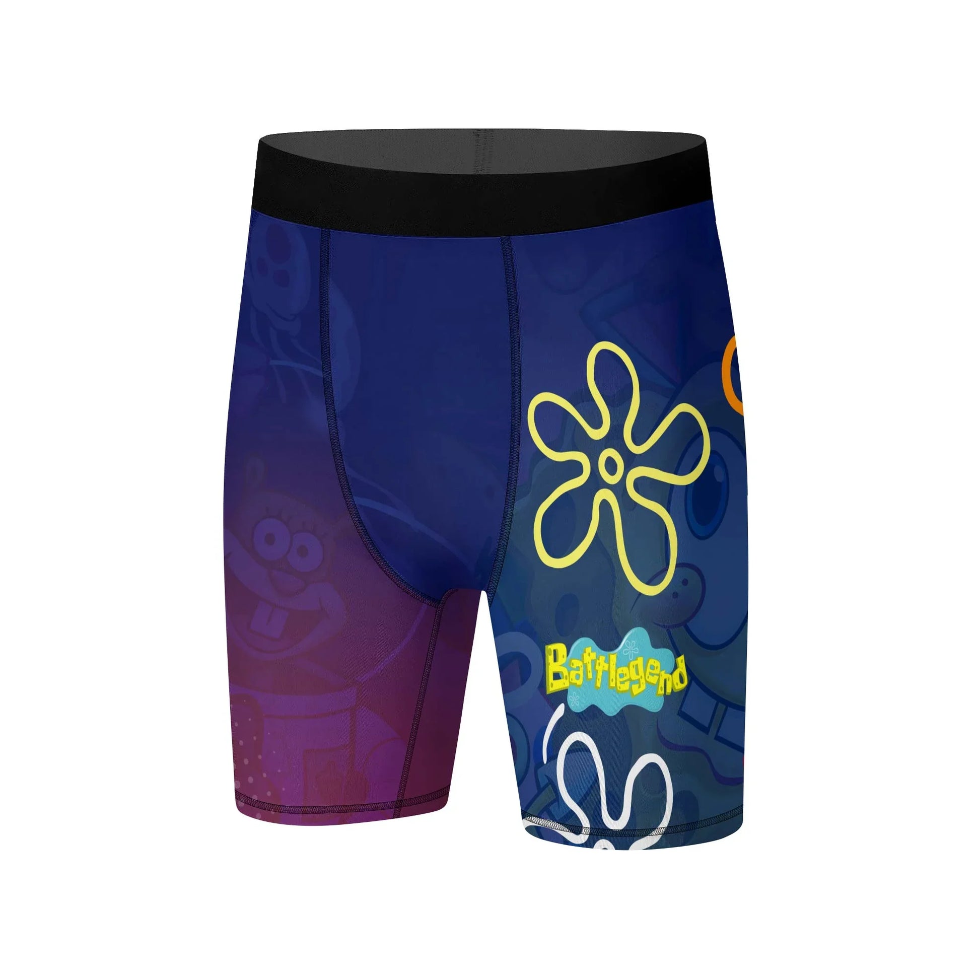 Blue Lagoon Cartoon Chaos Compression Shorts