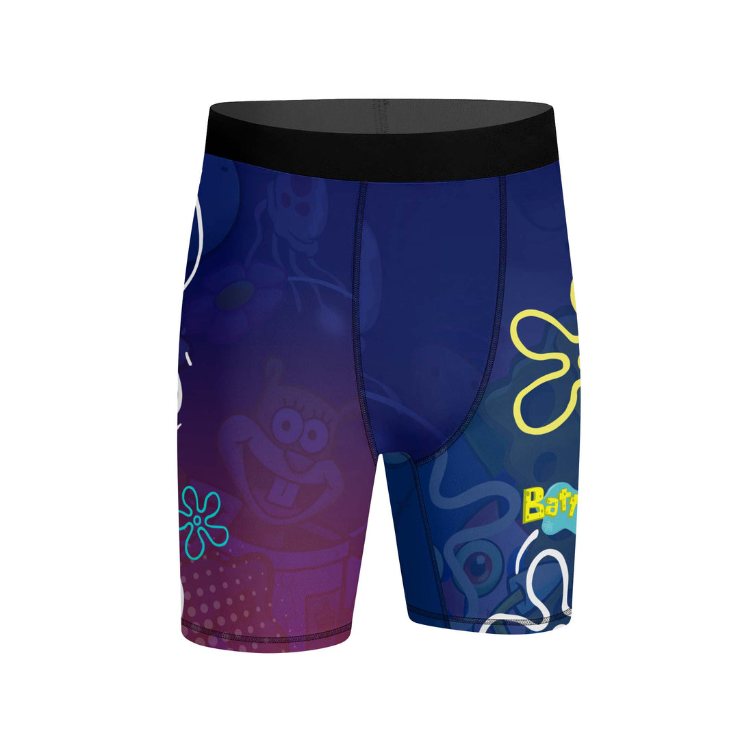 Blue Lagoon Cartoon Chaos Compression Shorts