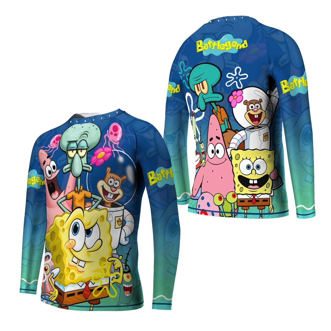 Blue Lagoon Cartoon Chaos Kids Rash Guard