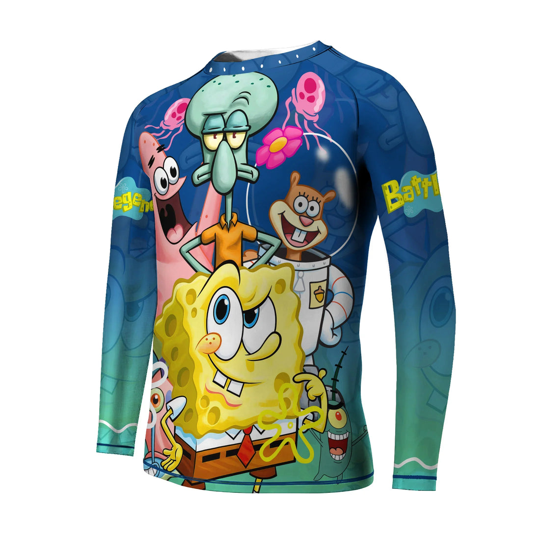 Blue Lagoon Cartoon Chaos Kids Rash Guard