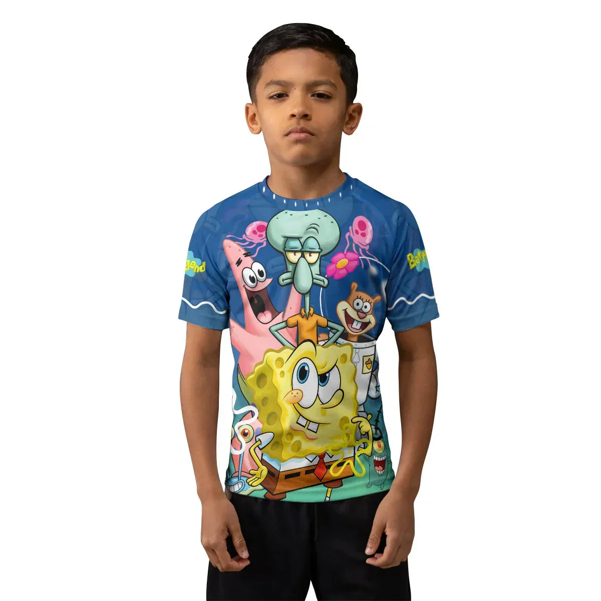 Blue Lagoon Cartoon Chaos Kids Rash Guard