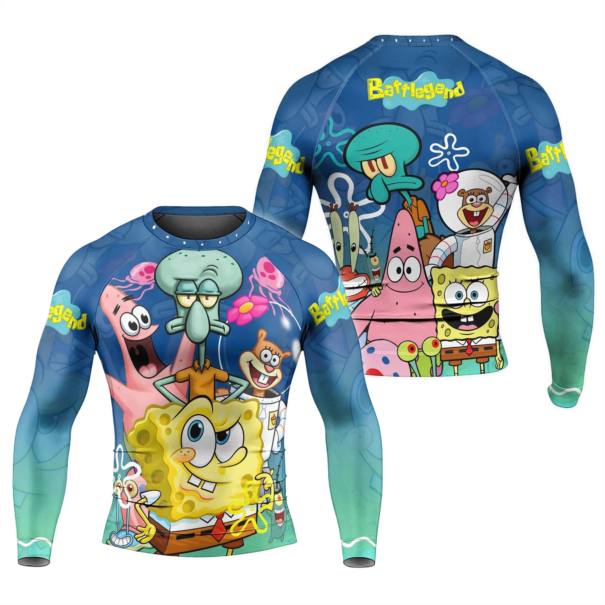 Blue Lagoon Cartoon Chaos Rash Guard
