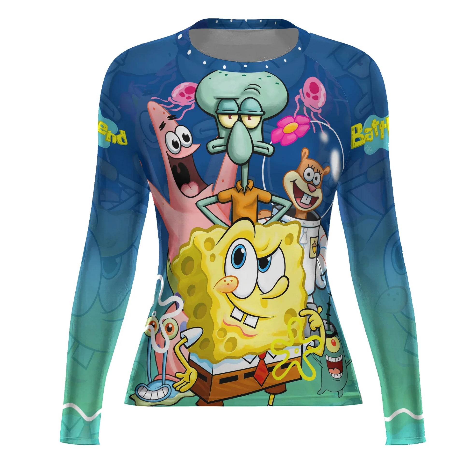 Blue Lagoon Cartoon Chaos Rash Guard