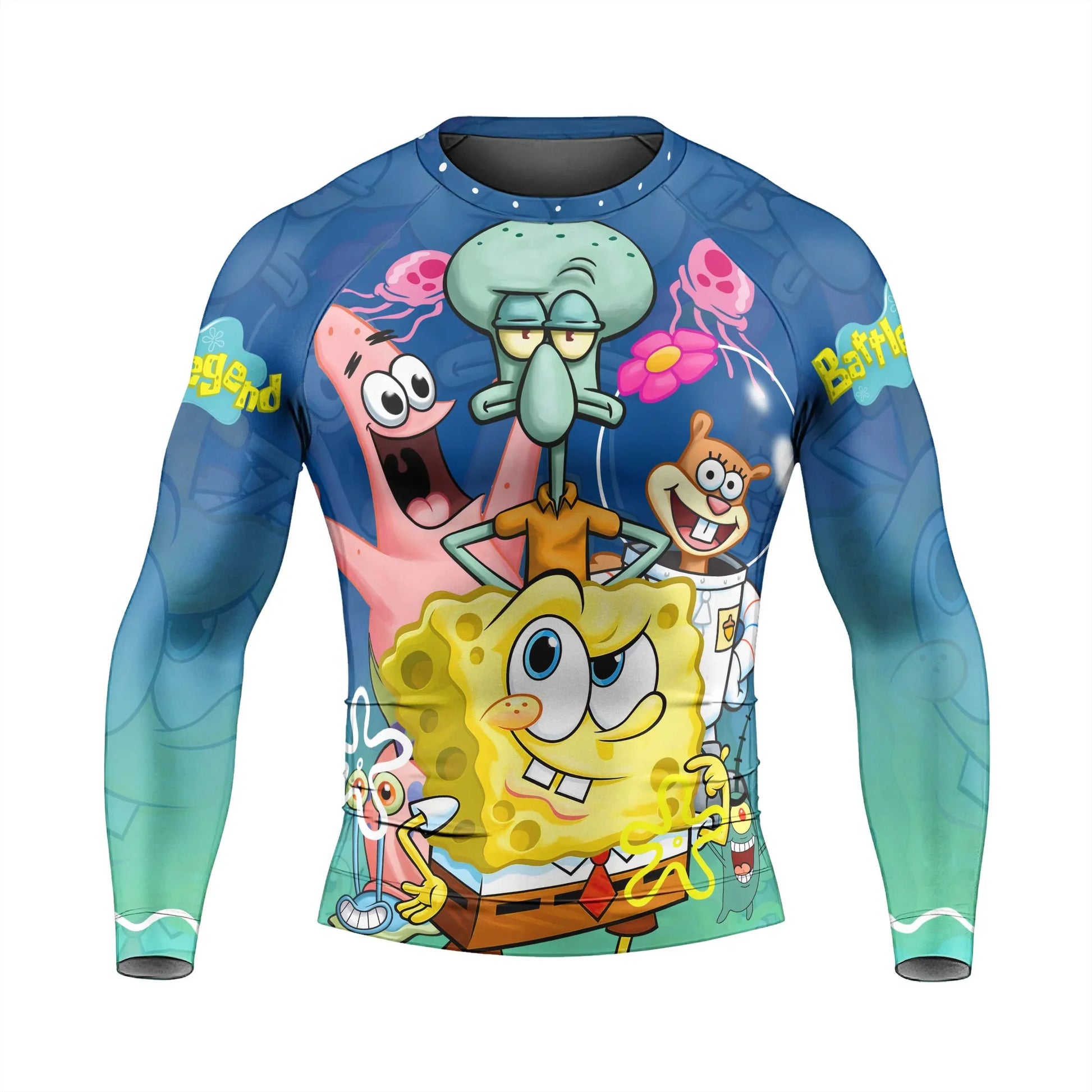Blue Lagoon Cartoon Chaos Rash Guard