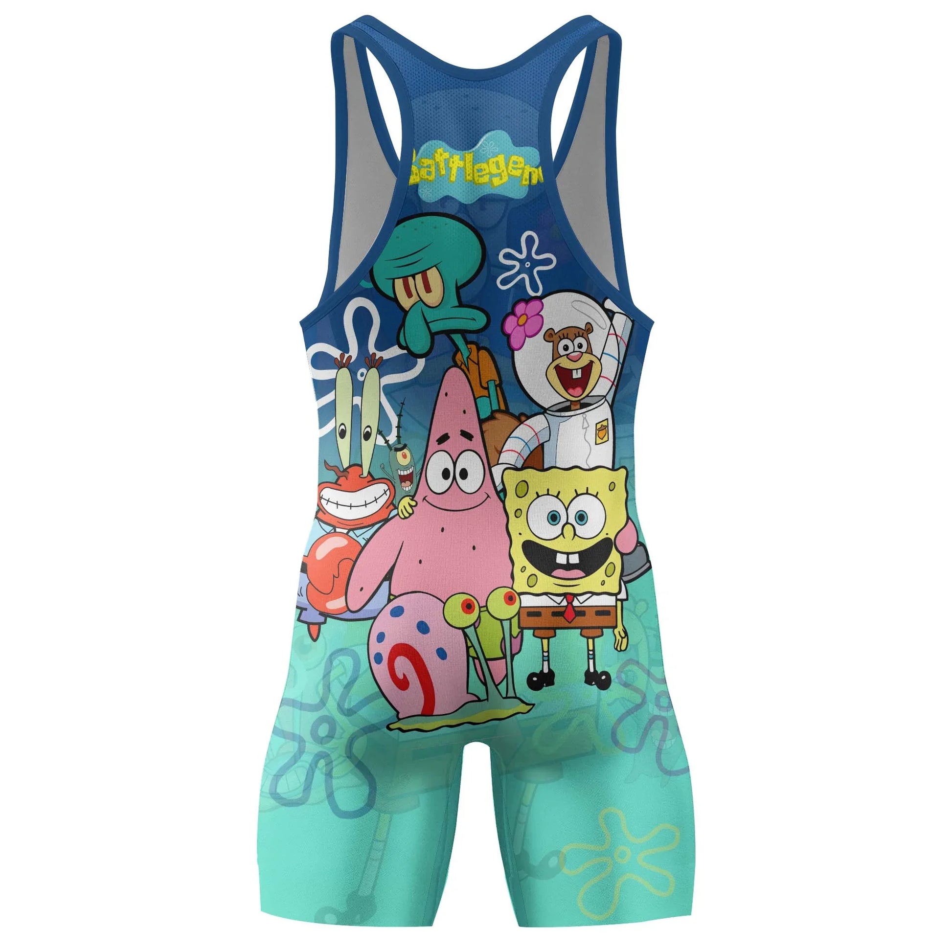 Blue Lagoon Cartoon Chaos Wrestling Singlet