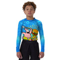 Blue Ocean Party Kids Rash Guard