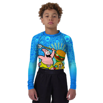 Blue Ocean Party Kids Rash Guard