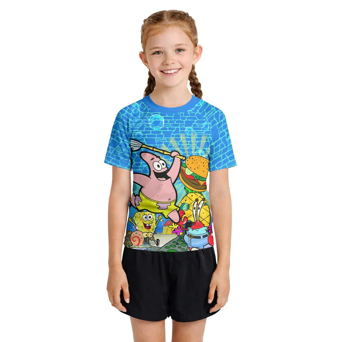 Blue Ocean Party Kids Rash Guard