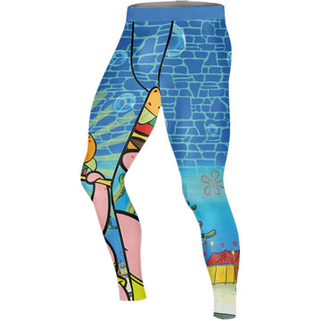 Blue Ocean Party Men's Compression Leggings