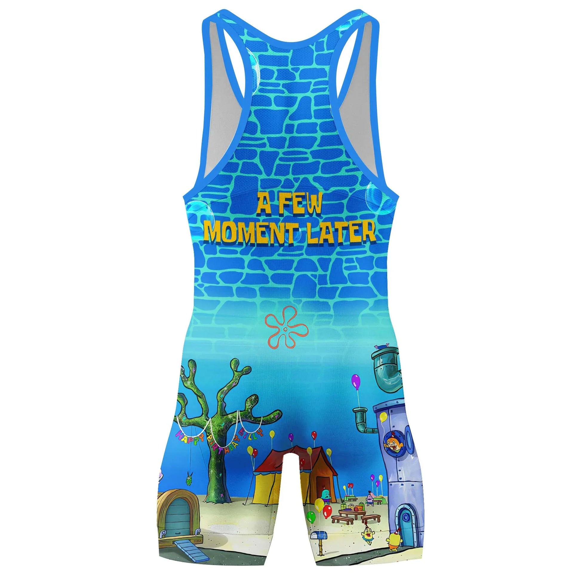 Blue Ocean Party Wrestling Singlet