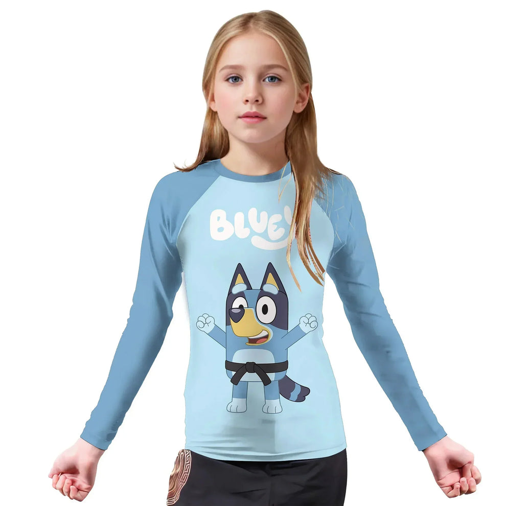 Bluey Dad Kids Rash Guard for Active Sports