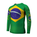 Brazil Flag Kids Rash Guard