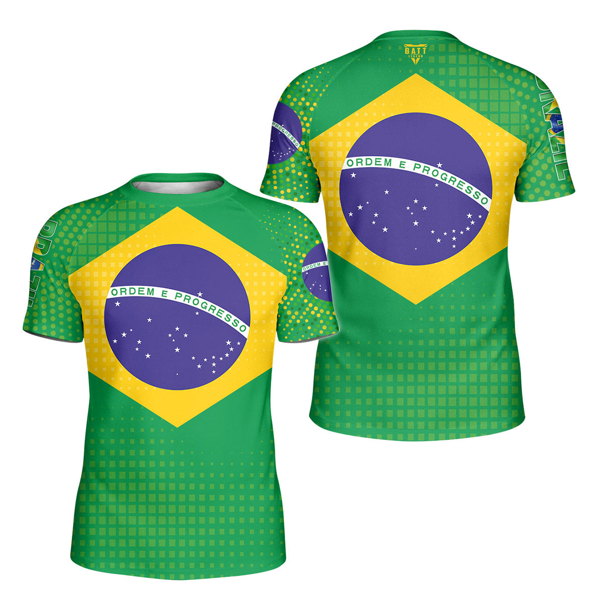 Brazil Flag Kids Rash Guard
