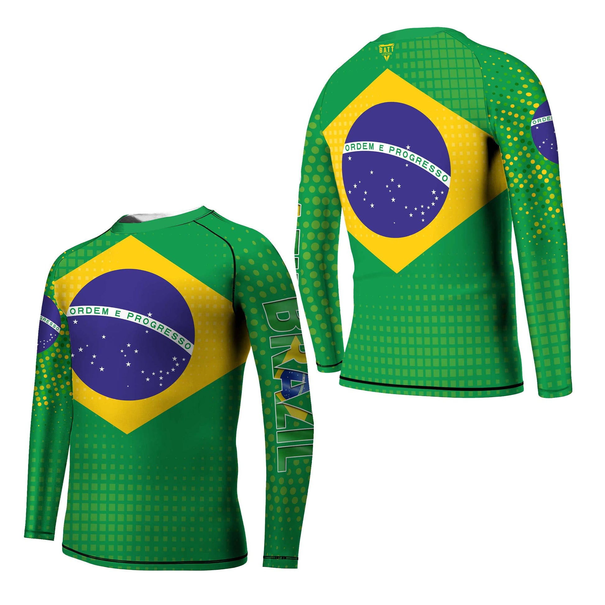 Brazil Flag Kids Rash Guard