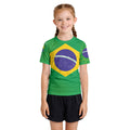 Brazil Flag Kids Rash Guard