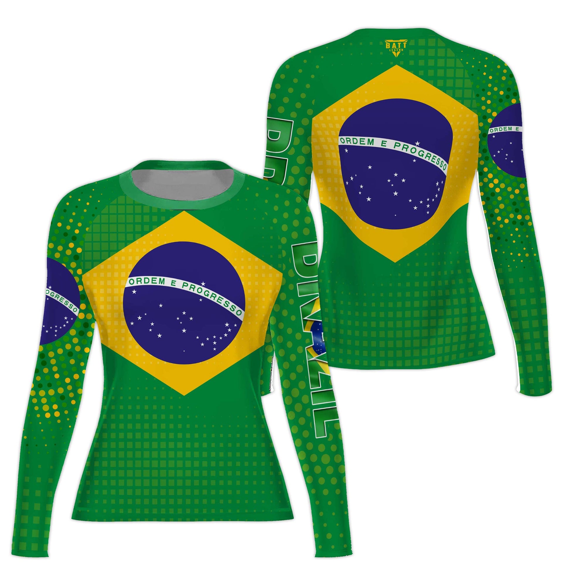 Brazil Flag Rash Guard