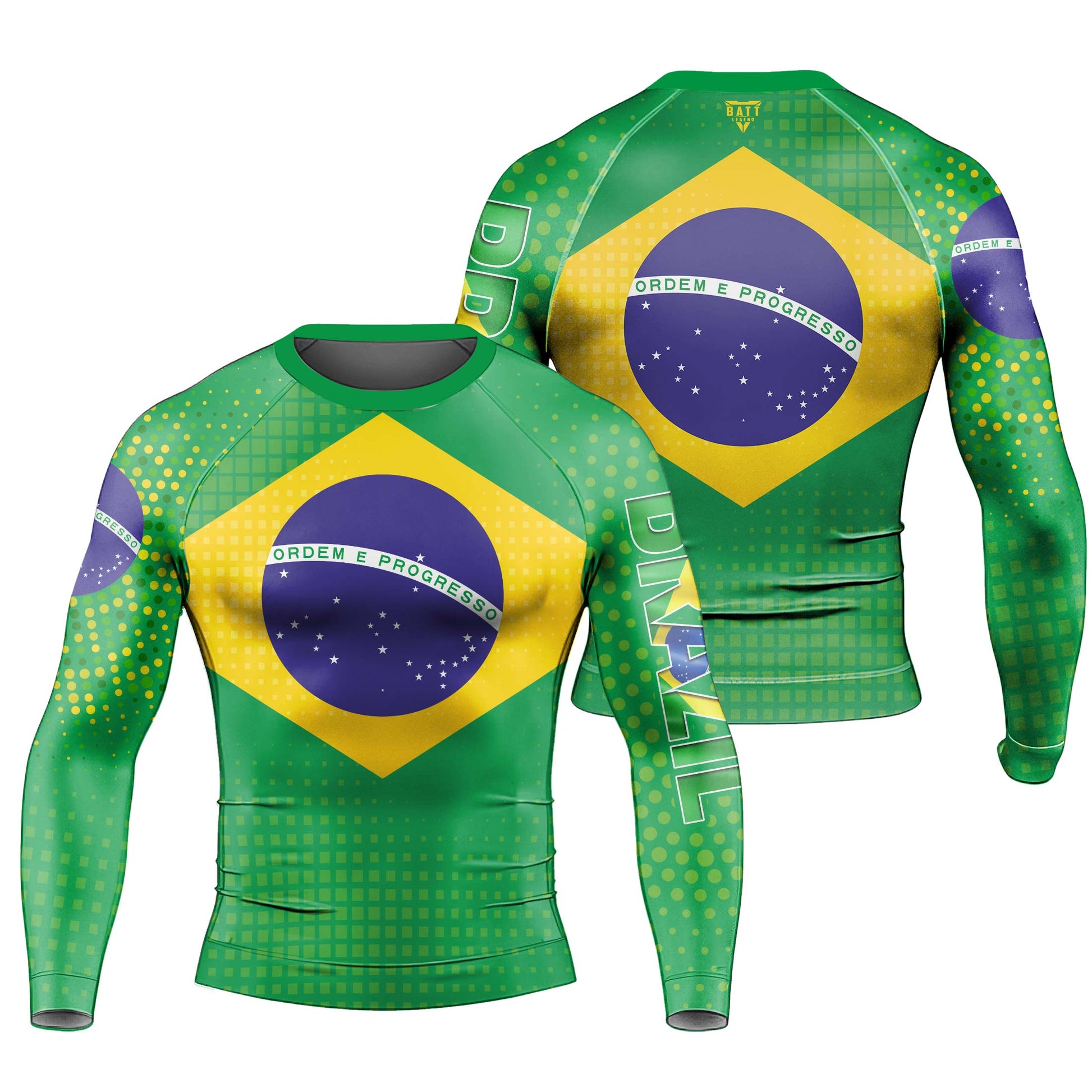 Brazil Flag Rash Guard